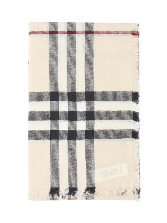 26FW 버버리 체크 울 스카프 8090720 A1450 Cream - BURBERRY