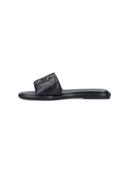 26FW 토리버치 더블 T 스포츠 슬라이드 79985 013 Black - TORY BURCH