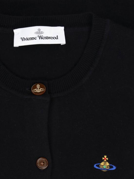 26FW 비비안웨스트우드 베아 크롭드 가디건 1803002U Y001V N402 Black - VIVIENNE WESTWOOD
