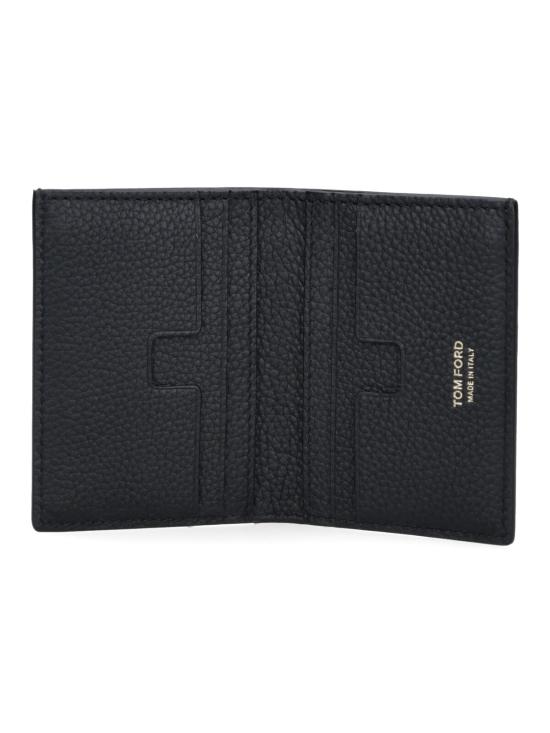 26FW 톰포드 그레인 레더 폴딩 카드 홀더 Y0279 LCL158G NAA Black - TOMFORD