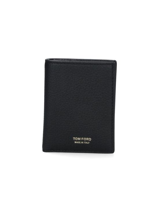 26FW 톰포드 그레인 레더 폴딩 카드 홀더 Y0279 LCL158G NAA Black