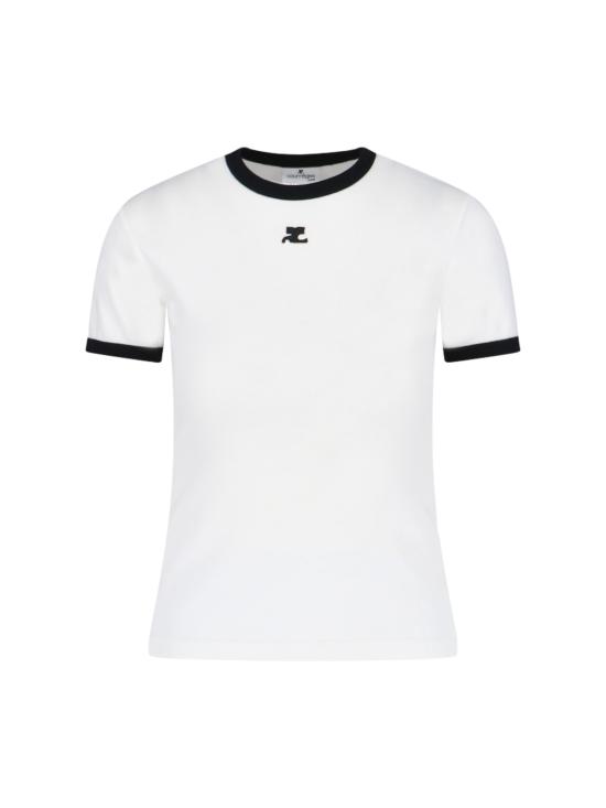 26FW 쿠레쥬 반팔 티셔츠 PERJTS017JS0070 0098 WHITE