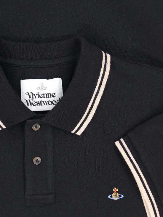 26FW 비비안웨스트우드 폴로 티셔츠 2H01000Y J00AU N401 Black - VIVIENNE WESTWOOD