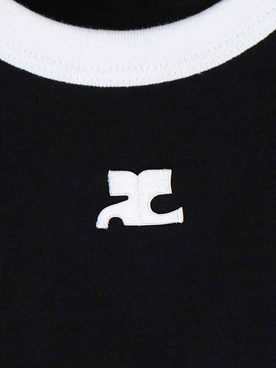 26FW 쿠레쥬 반팔 티셔츠 PERJTS017JS0070 9901 BLACK - COURREGES