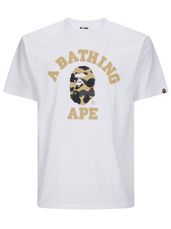 26SS 베이프 반팔 티셔츠 001TEM301013M WHITE X GREEN White - BAPE