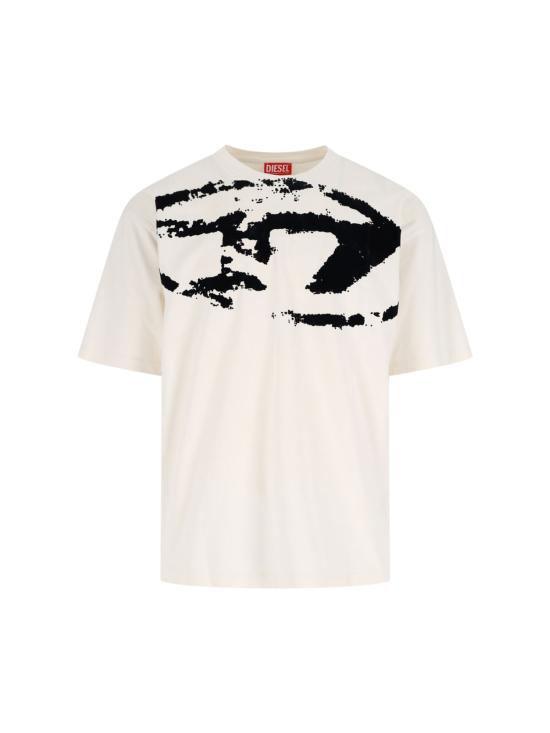 26FW 디젤 반팔 티셔츠 A13049 0DQAU 141A White