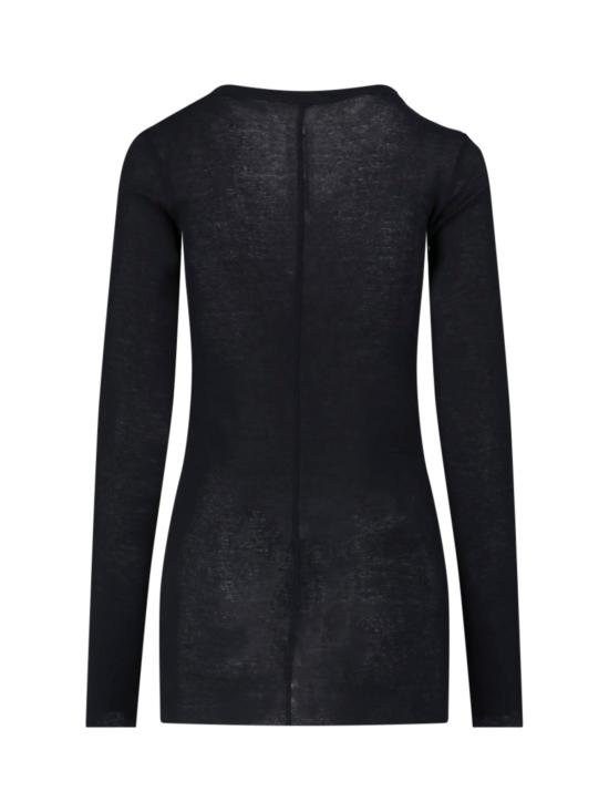 26FW 릭 오웬스 긴팔 티셔츠 RP02F5202 MR 09 Black - RICK OWENS