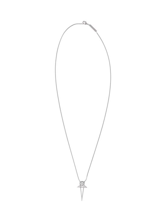26FW 릭 오웬스 펜타그램 팜 네크리스 RJ0000066 MMT 128 Silver