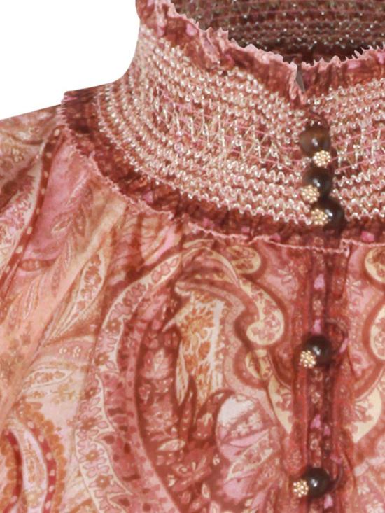 26SS 짐머만 블라우스 5655TRS262TBML MAROON - ZIMMERMANN