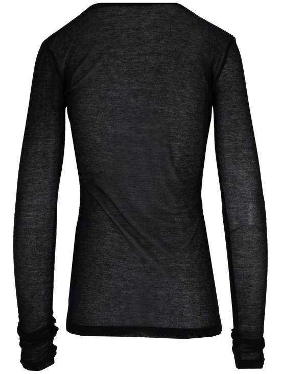  앤 드뮐미스터 긴팔 티셔츠 B0011488FA359 099 BLACK - ANN DEMEULEMEESTER