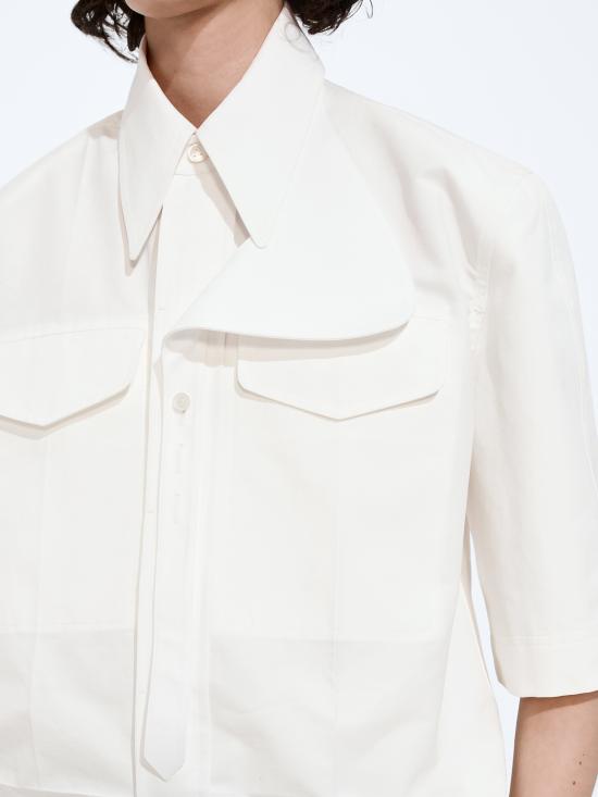 26SS [키즈] 보테가베네타 셔츠 L5JI84G7E3Z 9071 Bianco - BOTTEGA VENETA