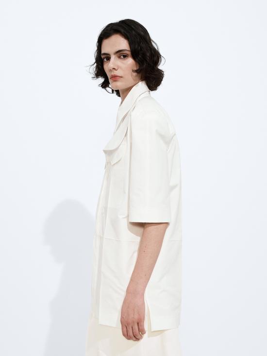 26SS [키즈] 보테가베네타 셔츠 L5JI84G7E3Z 9071 Bianco - BOTTEGA VENETA