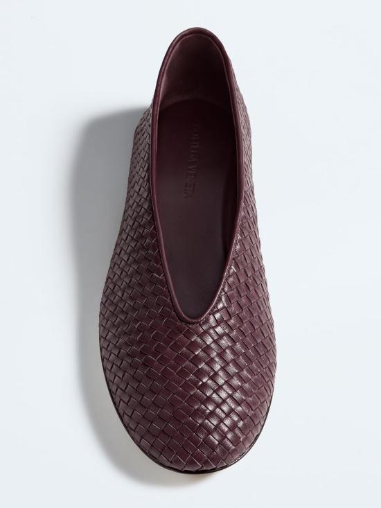 26SS 보테가베네타 로사 발레리나 플랫 슈즈 837887V4VE0 6176 Red - BOTTEGA VENETA