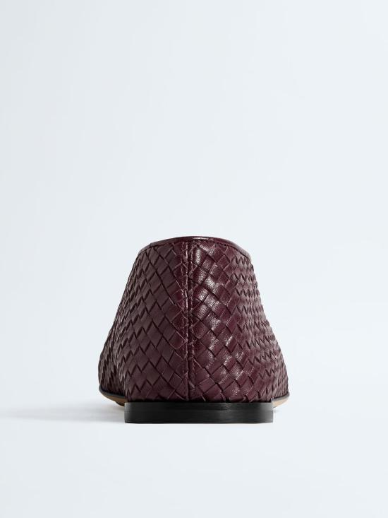 26SS 보테가베네타 로사 발레리나 플랫 슈즈 837887V4VE0 6176 Red - BOTTEGA VENETA