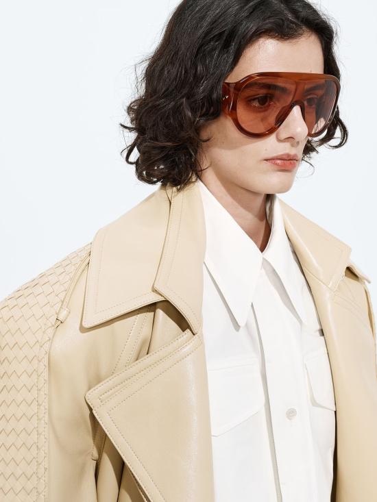 26SS 보테가베네타 선글라스 810162V2Q30 2819 Brown - BOTTEGA VENETA