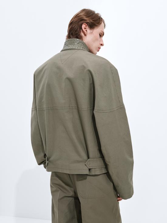 26SS 보테가베네타 컴팩트 코튼 자켓 852530V6D10 3976 Verde - BOTTEGA VENETA