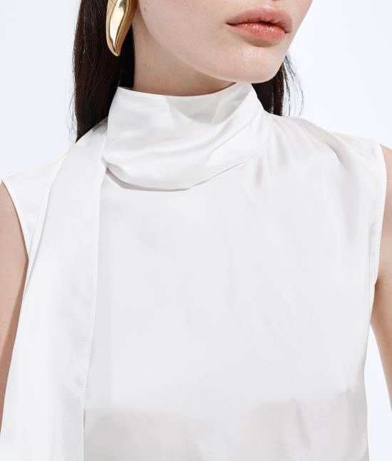26SS 보테가베네타 블라우스 871259V6KR0 9000 Bianco - BOTTEGA VENETA