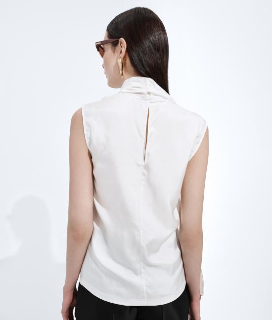 26SS 보테가베네타 블라우스 871259V6KR0 9000 Bianco - BOTTEGA VENETA