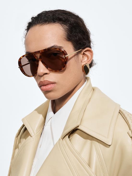 26SS 보테가베네타 선글라스 769232V2Q30 1316 Marrone - BOTTEGA VENETA