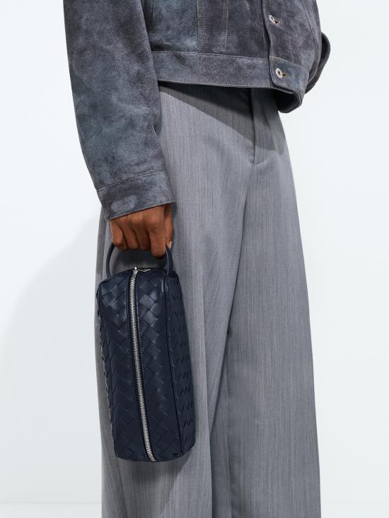 26SS 보테가베네타 인트레치아토 트래블 파우치 729295VCPQD 4365 Blu - BOTTEGA VENETA