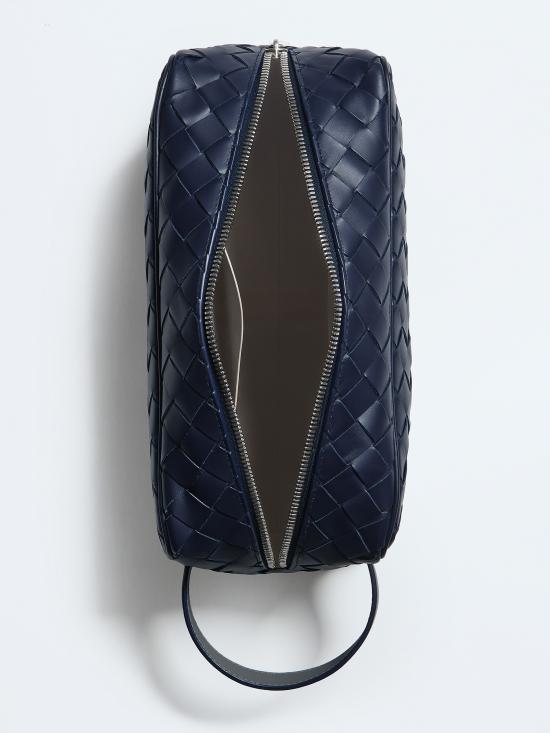 26SS 보테가베네타 인트레치아토 트래블 파우치 729295VCPQD 4365 Blu - BOTTEGA VENETA