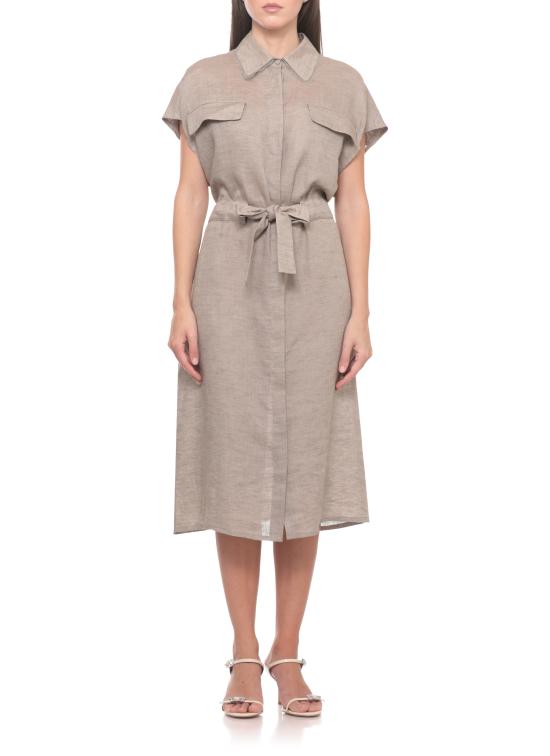 26SS 파비아나 필리피 미디 원피스 ABD276F618 M1610161 Brown - FABIANA FILIPPI