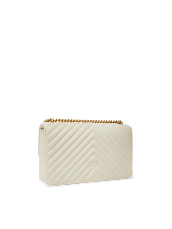 26FW 핑코 크로스백 100941 A0GKZ14Q BIANCO SETA ANTIQUE GOLD - PINKO