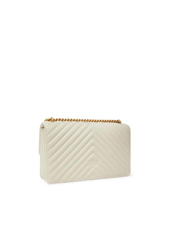 26FW 핑코 크로스백 100941 A0GKZ14Q BIANCO SETA ANTIQUE GOLD - PINKO