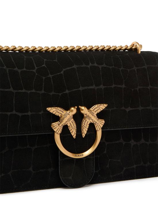 26FW 핑코 크로스백 100941 A0GKZ99Q NERO ANTIQUE GOLD - PINKO