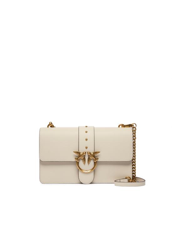 26FW 핑코 크로스백 105857 A0F1Z14Q BIANCO SETA ANTIQUE GOLD