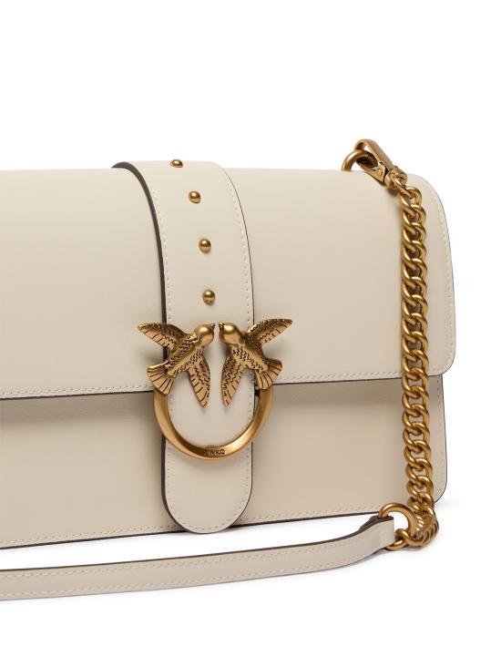 26FW 핑코 크로스백 105857 A0F1Z14Q BIANCO SETA ANTIQUE GOLD - PINKO