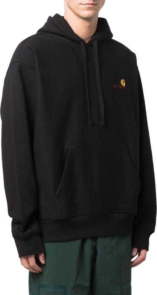 26FW 칼하트 후드 아메리칸 스크립트 스웨트셔츠 I02827989XX BLACK - CARHARTT