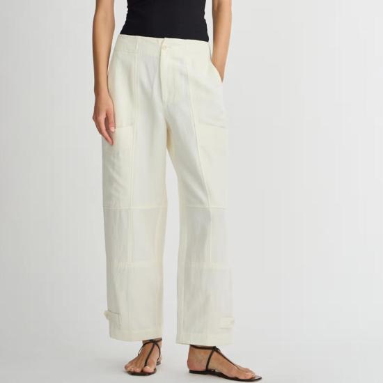  어피스 어파트 스트레이트 팬츠 Apiece Apart Juna Cargo Pant Cream - APIECE APART