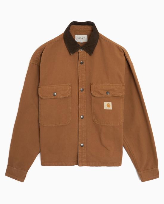 26SS 칼하트 WIP 프레스콧 셔츠 자켓 I036484 00SGD HAMILTON BROWN TOBACCO DOM