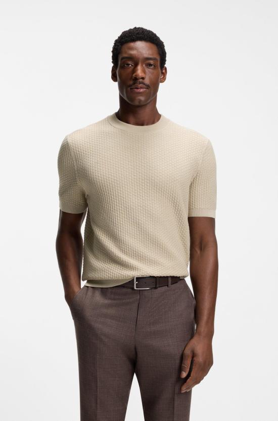 26SS 휴고보스 반팔 티셔츠 50560468 286 BEIGE DOM - HUGO BOSS