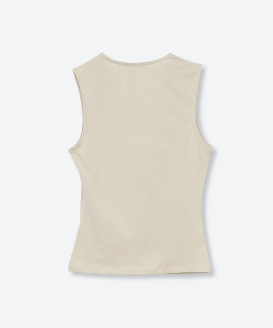 26SS 팔로마울 민소매 티셔츠 WDCO07140 ECRU DOM - PALOMA WOOL