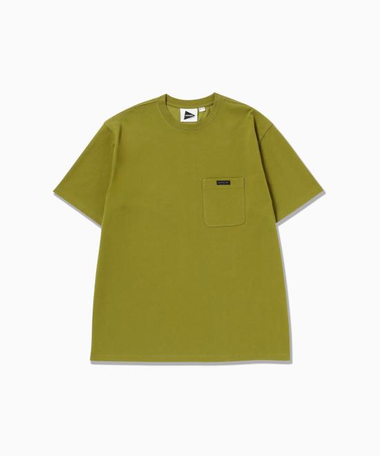 26SS 앤드원더 반팔 티셔츠 5746184527 200 YELLOW GREEN DOM
