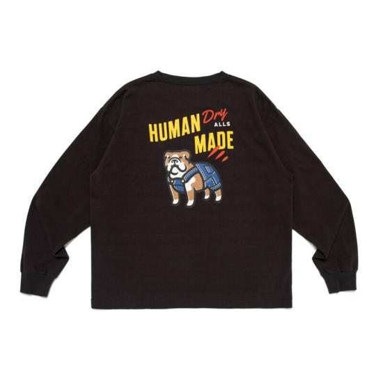26SS 휴먼메이드 긴팔 티셔츠 HM31CS037 BLACK DOM