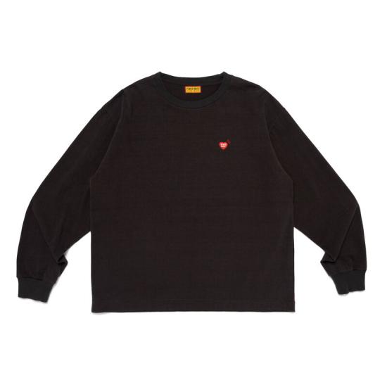 26SS 휴먼메이드 긴팔 티셔츠 HM31CS037 BLACK DOM - HUMANMADE