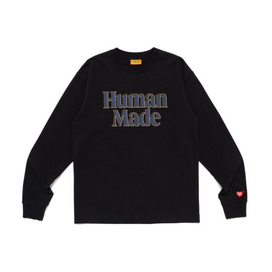 26SS 휴먼메이드 긴팔 티셔츠 HM31CS041 BLACK DOM