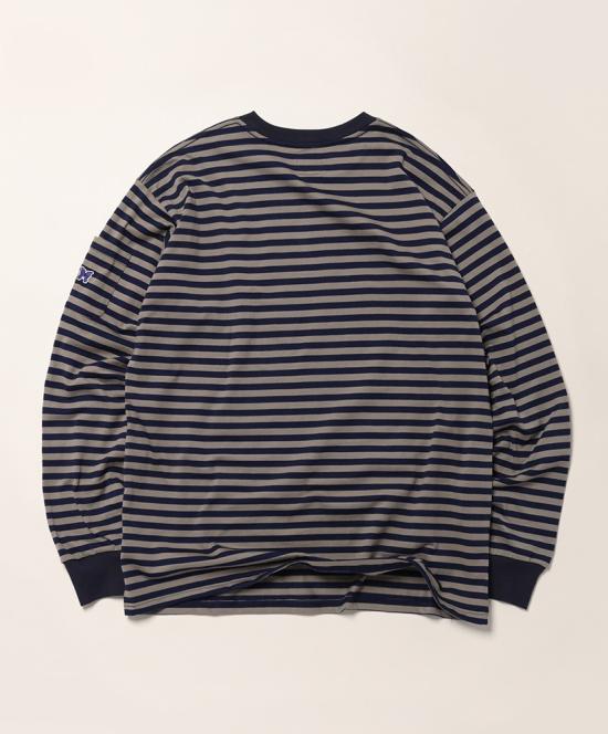 26SS 니들스 긴팔 티셔츠 SX445 NAVY MOCHA DOM - NEEDLES