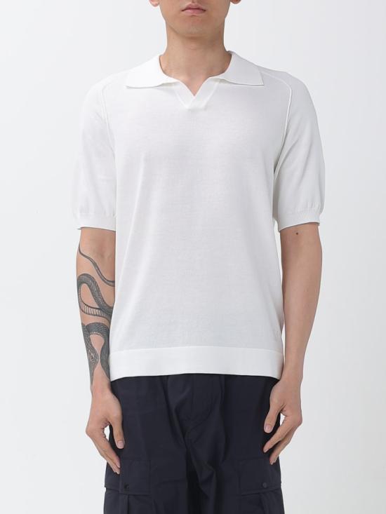 26SS 씨피 컴퍼니 폴로 티셔츠 20CMKN104A 006323O 103 GAUZE WHITE DOM
