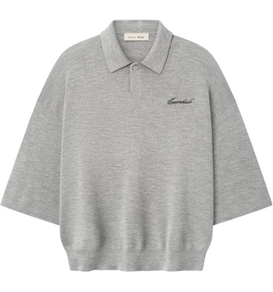 26SS 피어오브갓 폴로 티셔츠 192SP266962F CONCRETE HEATHER DOM