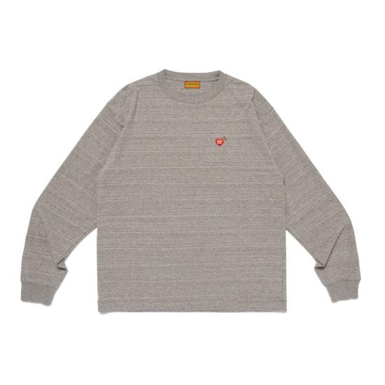 26SS 휴먼메이드 긴팔 티셔츠 HM31CS039 GRAY DOM - HUMANMADE