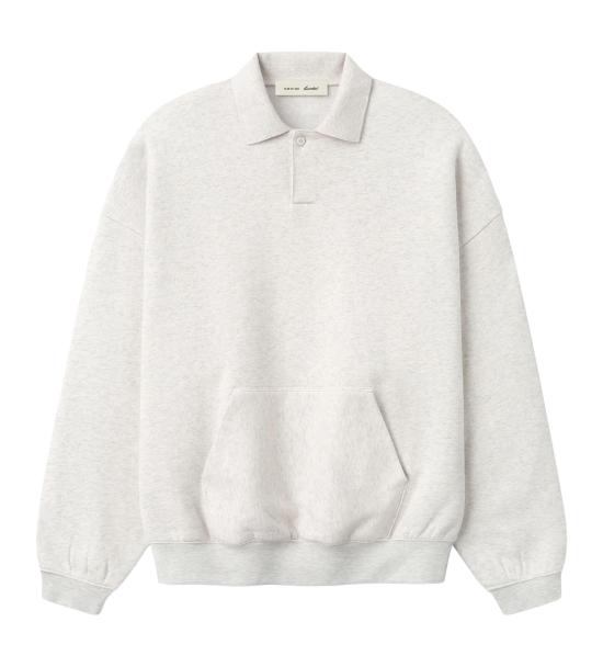 26SS 피어오브갓 폴로 티셔츠 192SP264374F OATMEAL HEATHER LIGHT DOM