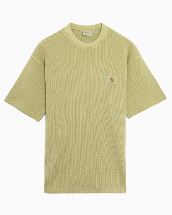 26SS 칼하트 WIP 숏슬리브 넬슨 와플 티셔츠 I036185 3IEGD GENTLE GREEN DOM