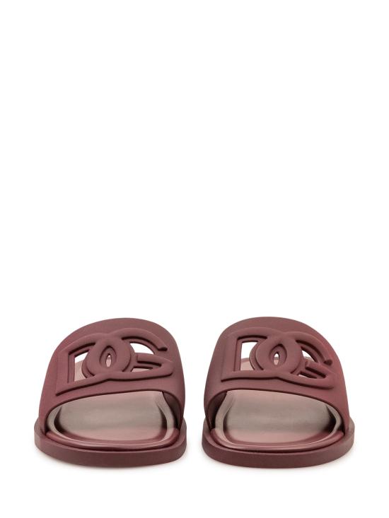 26FW 돌체앤가바나 러버 비치웨어 슬리퍼 CS2215AN994 80308 BORDEAUX - DOLCE & GABBANA