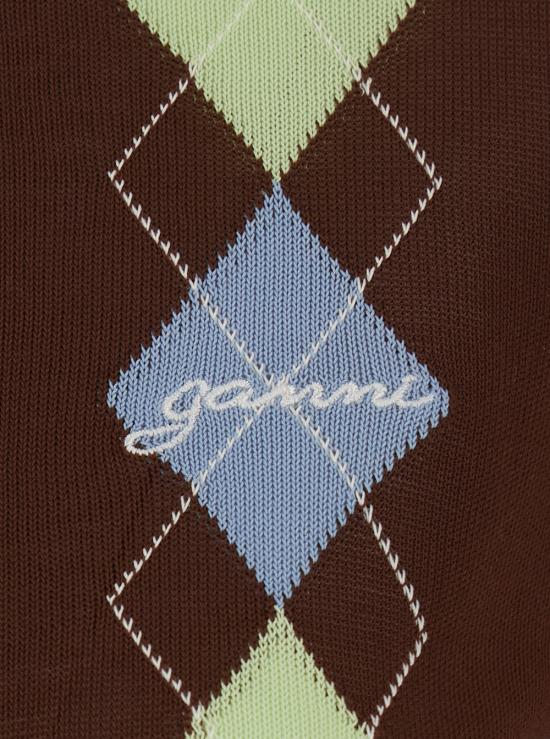 26FW 가니 긴팔 티셔츠 A116000905H Brown - GANNI