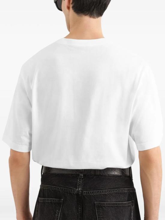 26FW 돌체앤가바나 반팔 티셔츠 G8PN9Z G7Q1W W0800 BIANCO OTTICO - DOLCE & GABBANA