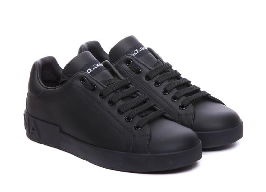 26FW 돌체앤가바나 카프스킨 포르토피노 스니커즈 CS1772 A106580999 Black - DOLCE & GABBANA